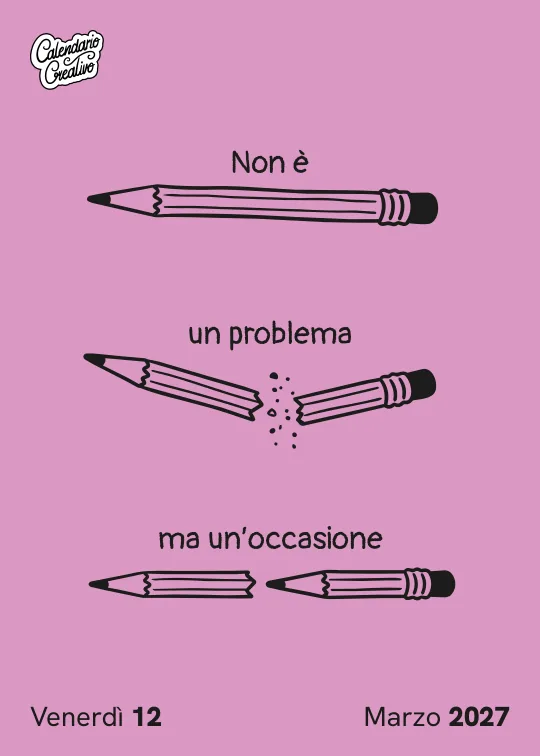 Pagina di ispirazione: Non è un problema ma un'occasione